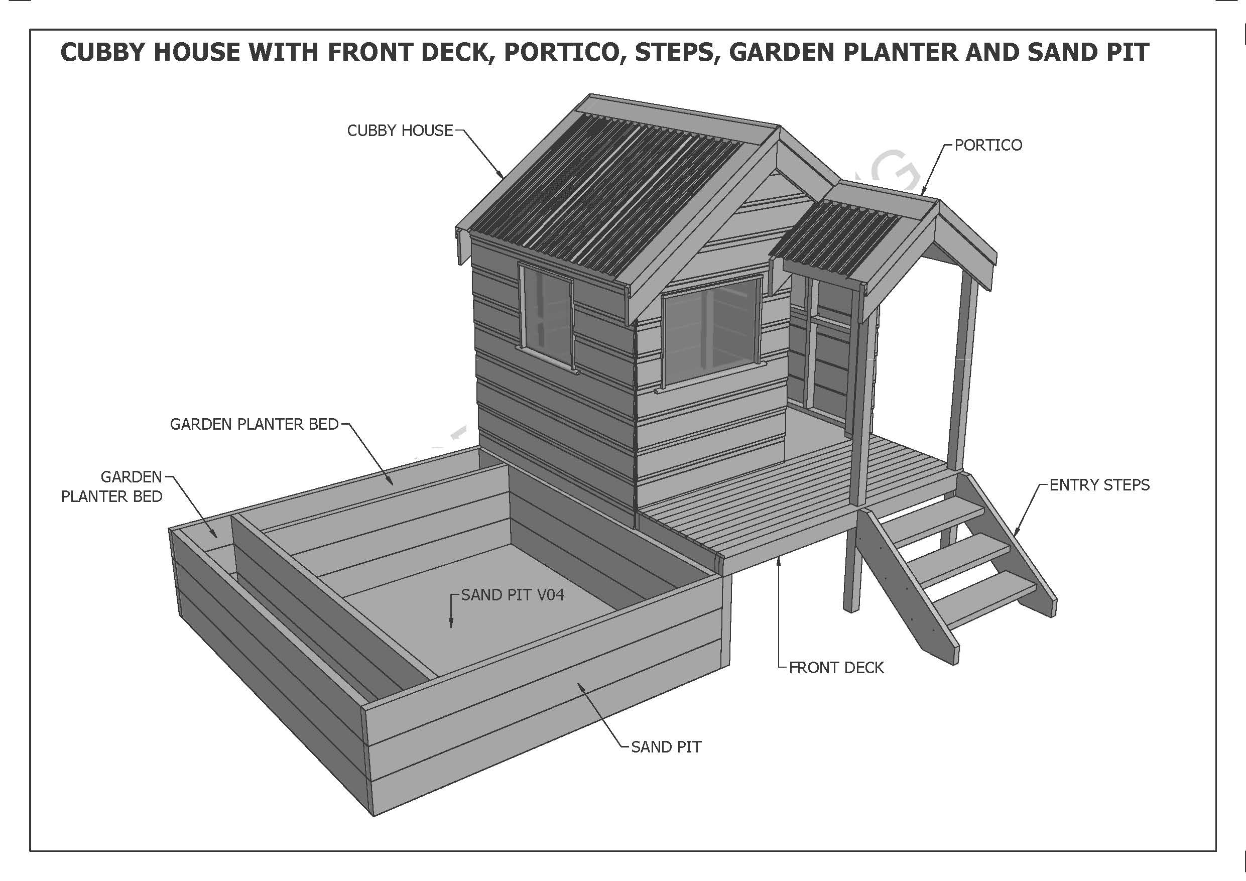 Cubby House Designs EzeBuilt